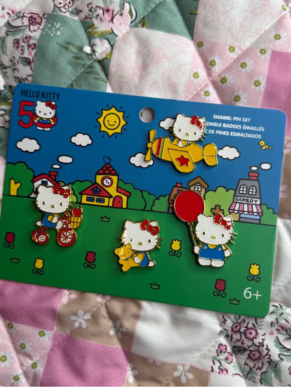 NWT Loungefly Hello Kitty 50th Anniversary 4 Pc Enamel Pin Set Sanrio Kawaii
